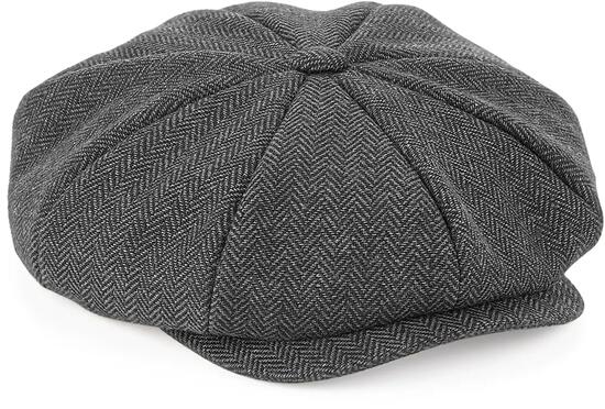 Casquette gavroche "Heritage"- Charcoal Herringbone - L/XL