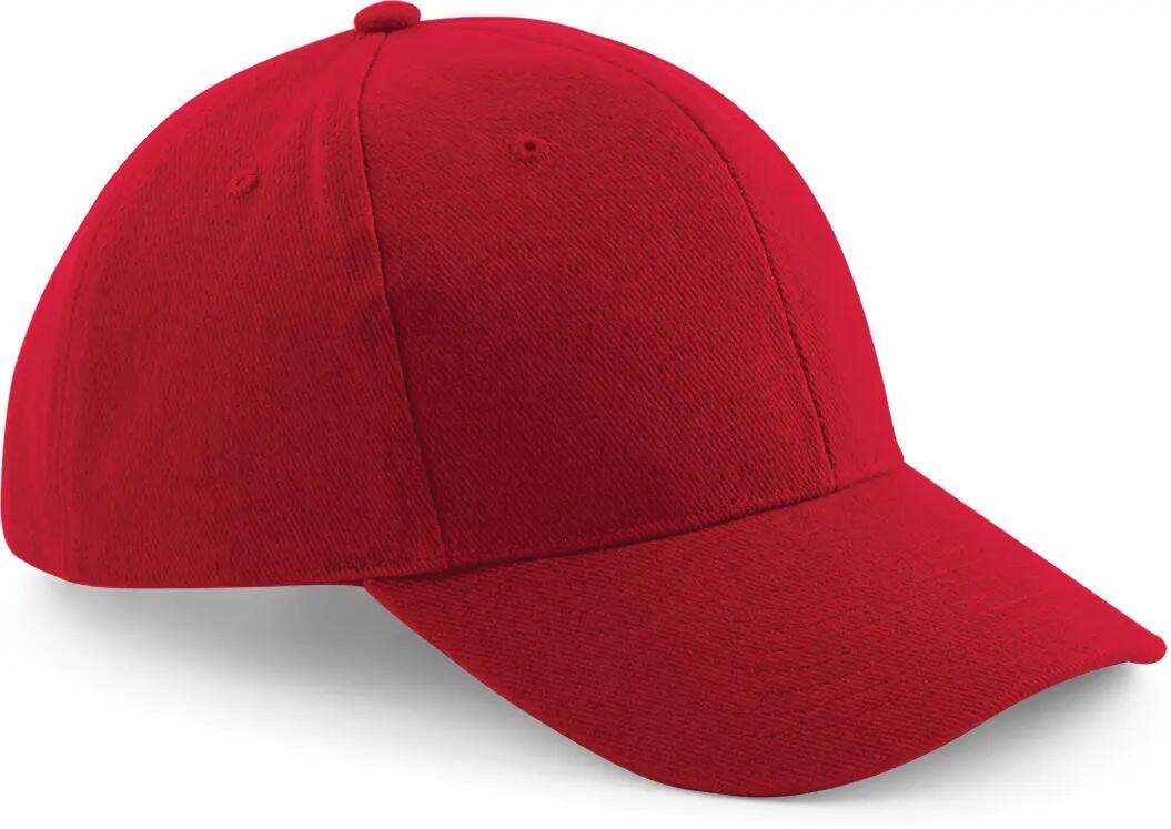 Casquette homme Pro-Style en coton brossé - 6 panneaux - Classic Red - One Size 3/4