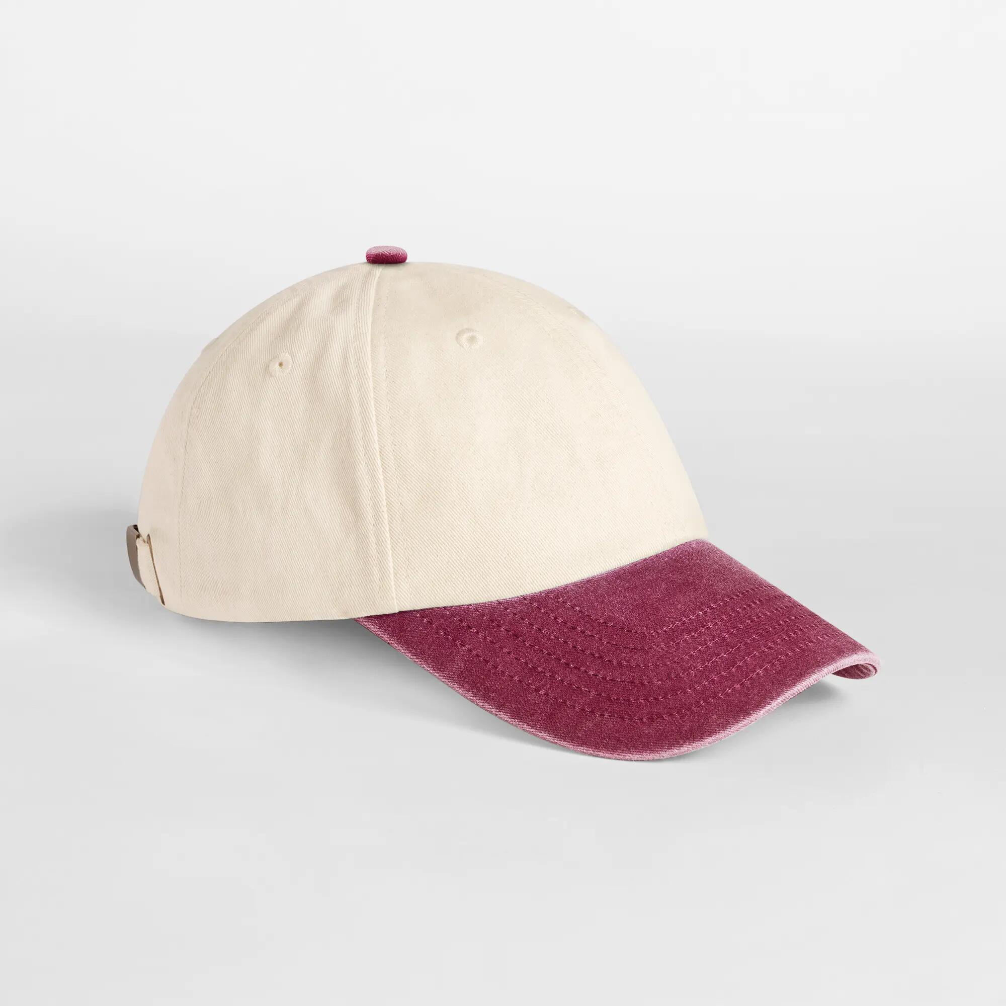 Cappellino da baseball a 6 pannelli Beechfield Contrast Peak Low 3/4