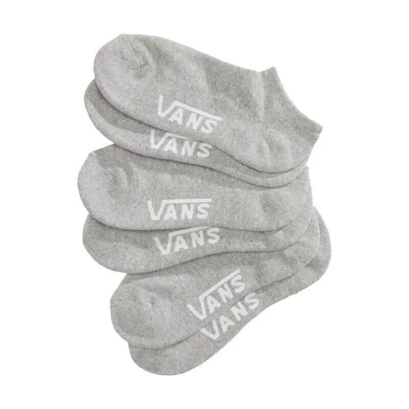 Pack 3 Pares de Calcetines Grises Vans Classic Kick Rox Heather Grey Versátiles 1/4