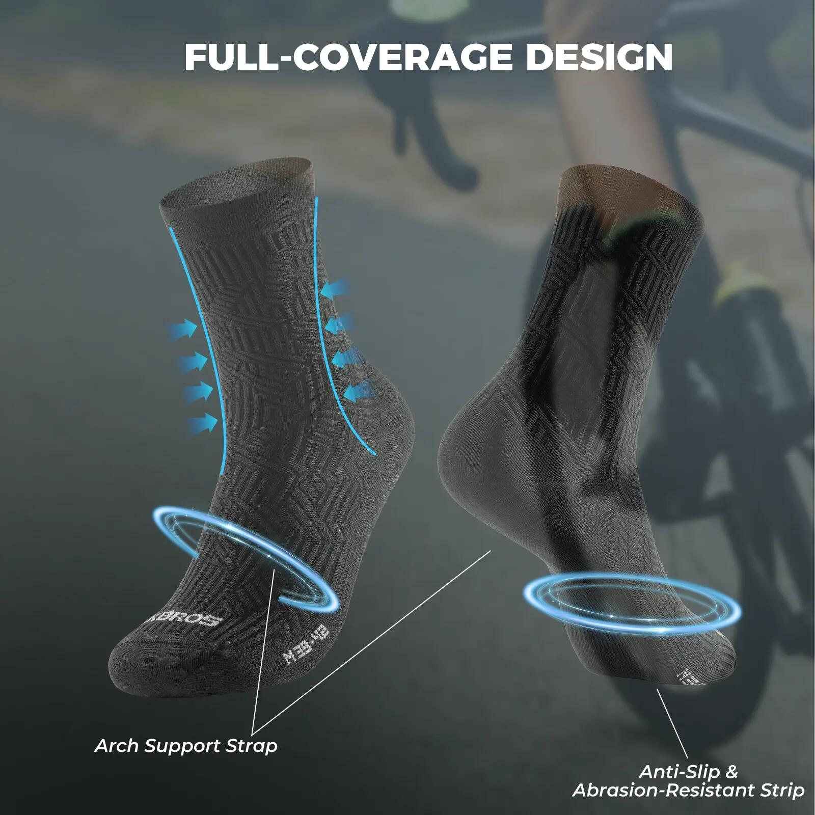 ROCKBROS 2 Paar Fahrradsocken Atmungsaktiv Antibakteriell 3/6