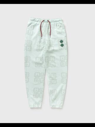 Męskie spodnie nowoczesna estetyka X CLOT JADE FLEECE SWEATPANTS BARELY GREEN