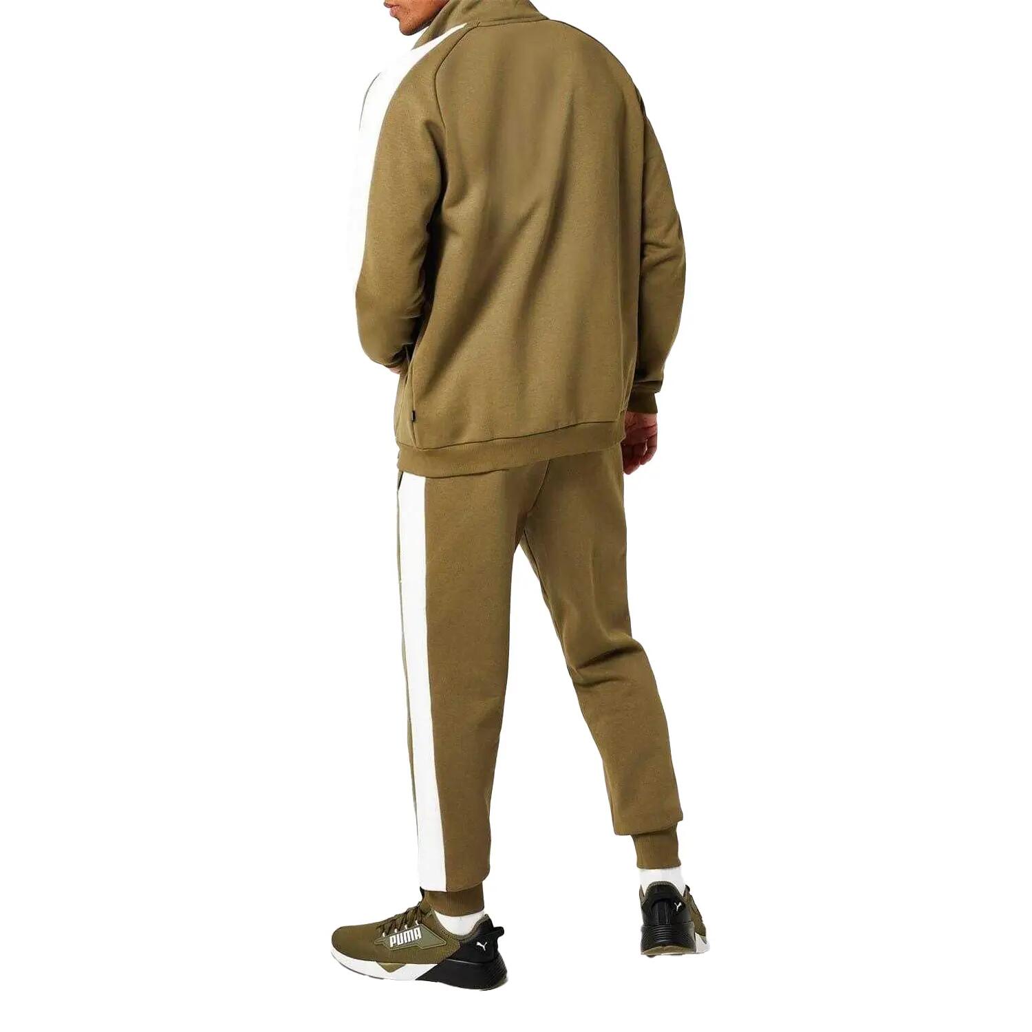 Ensemble Ensemble De Survêtement CLEAN Homme (Kaki / Blanc) 3/5