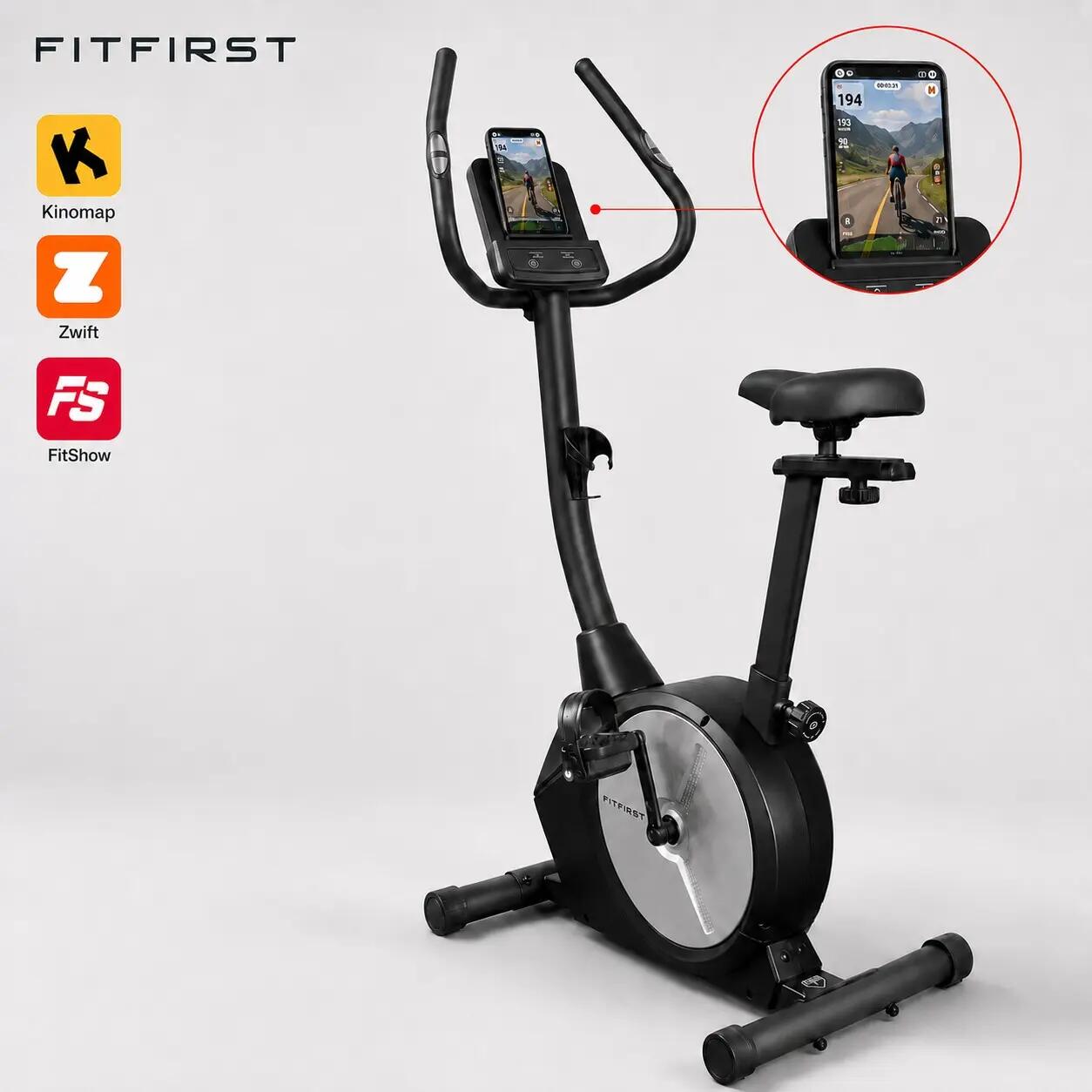 Fitness hometrainer 32 weerstandsniveaus vliegwiel 10 kg tot 135 kg Rider 9 4/7