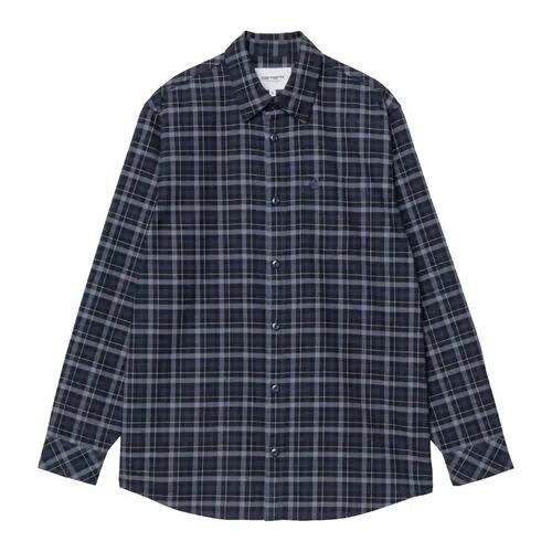 Camisa Azul de Cuadros Carhartt Widmark Shirt Widmark Check, Jupiter de Corte H 5/5