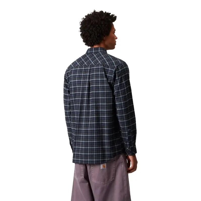 Camisa Azul de Cuadros Carhartt Widmark Shirt Widmark Check, Jupiter de Corte H 4/5