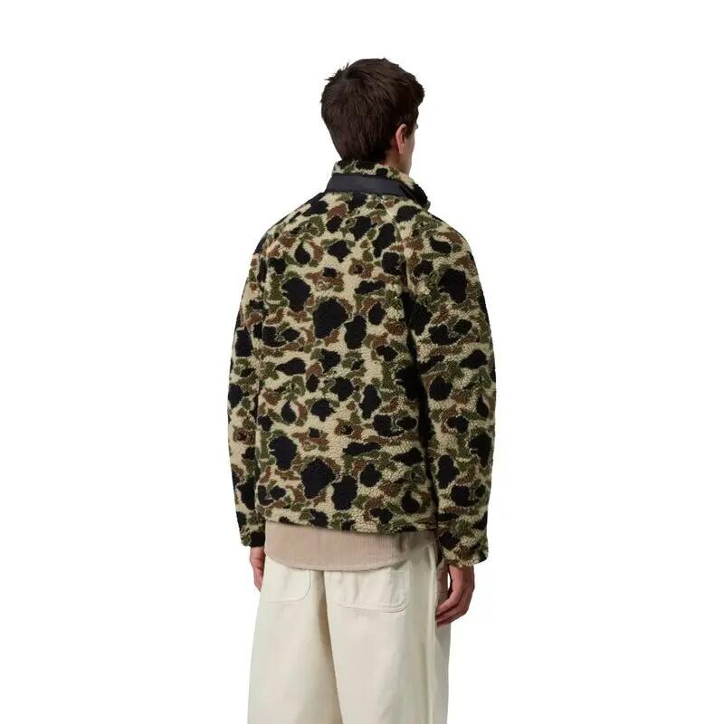 Chaqueta Polar Camuflaje Carhartt Prentis Liner Camo Duck Jacquard, Green Black 4/5