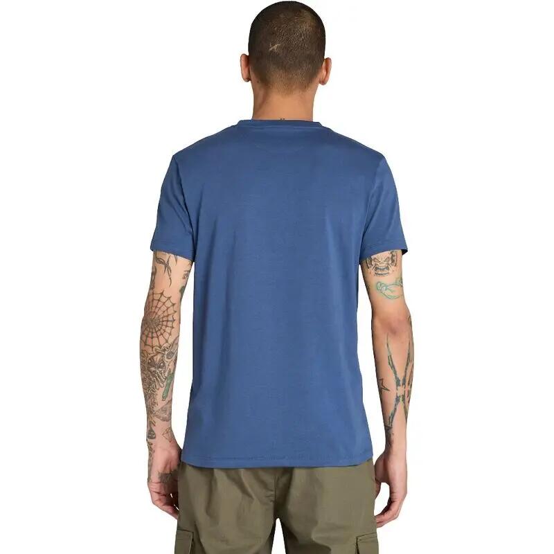 Camiseta Azul Timberland Dunstan River Short Sleeve Tee Dark Blue Diseño Modern 4/5
