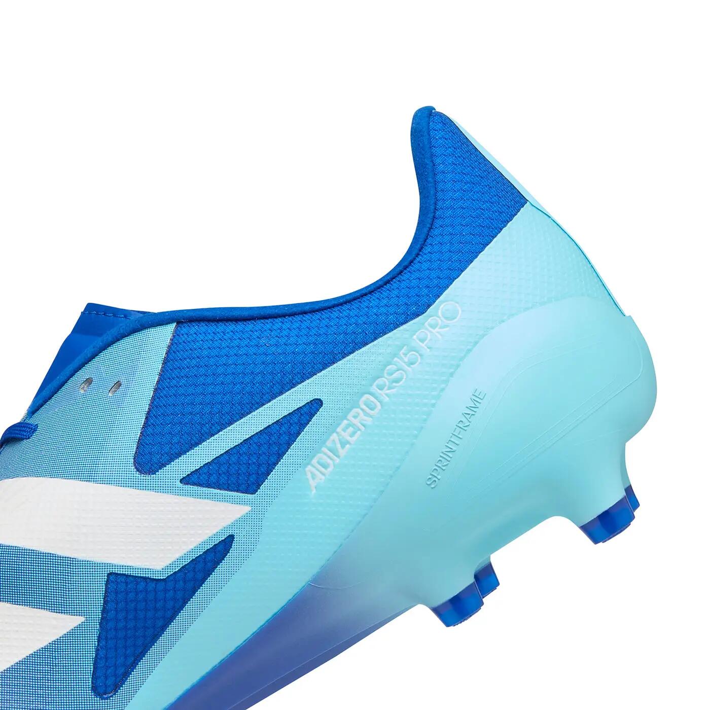 Botas de rugby Adidas Adizero RS15 Pro FG azul rey y azul cielo 7/7