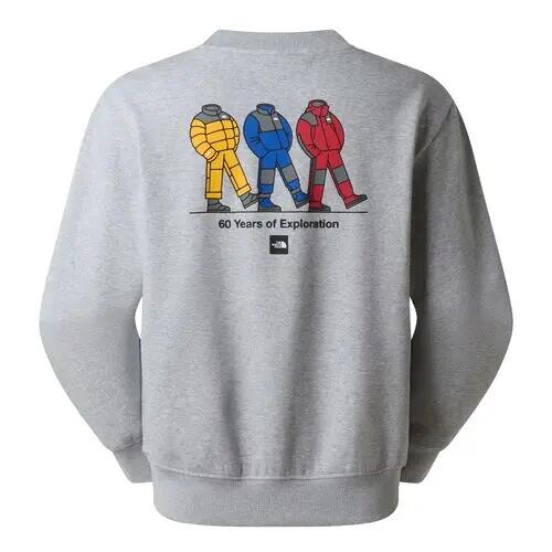 Sudadera Gris The North Face Celebration Light Grey Heather Holgada de Estilo R 5/5