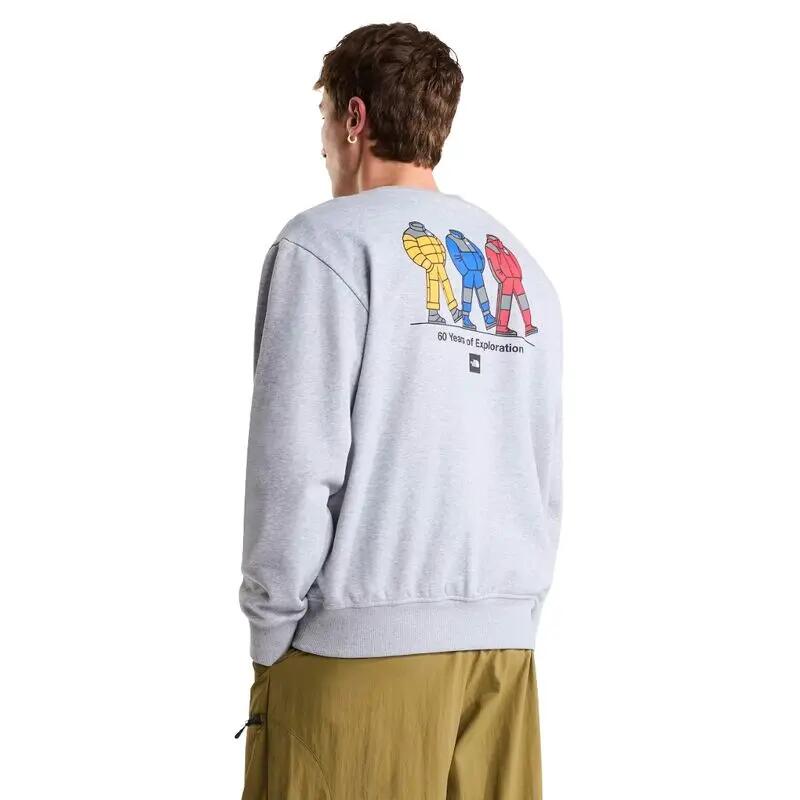 Sudadera Gris The North Face Celebration Light Grey Heather Holgada de Estilo R 4/5