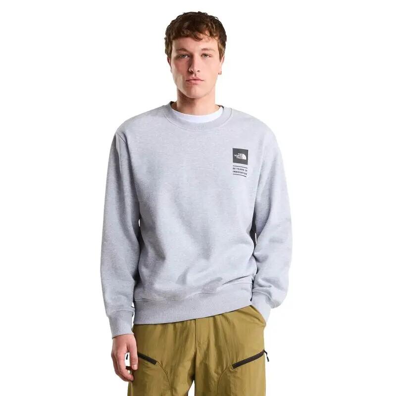 Sudadera Gris The North Face Celebration Light Grey Heather Holgada de Estilo R 3/5