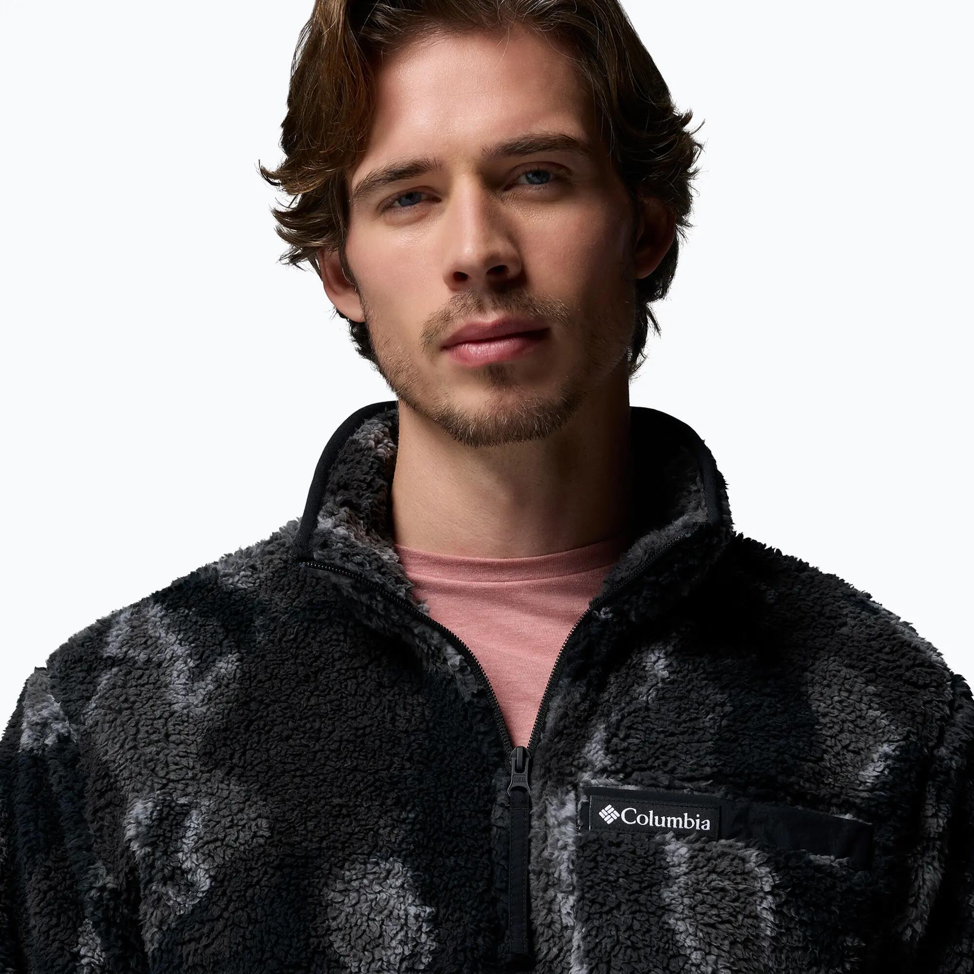 Blusão masculino Columbia Rugged Ridge High Pile com zíper até a metade 5/6