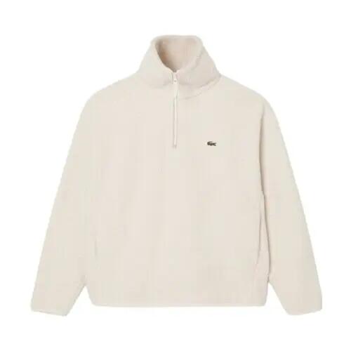 Sudadera Polar Beige Lacoste de Cuello Alto con Media Cremallera Laponie Cálida 5/5