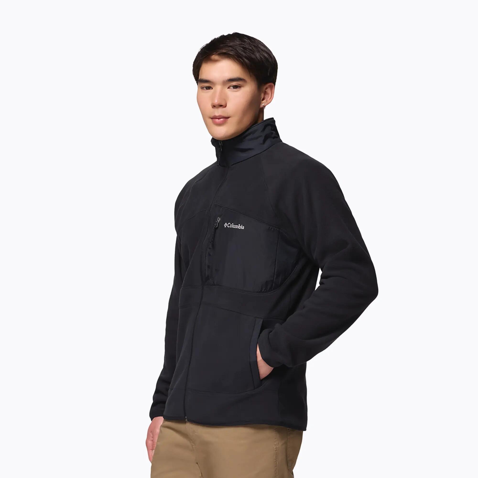 Casaco polar masculino Columbia Fast Trek Overlay com zíper completo 4/7