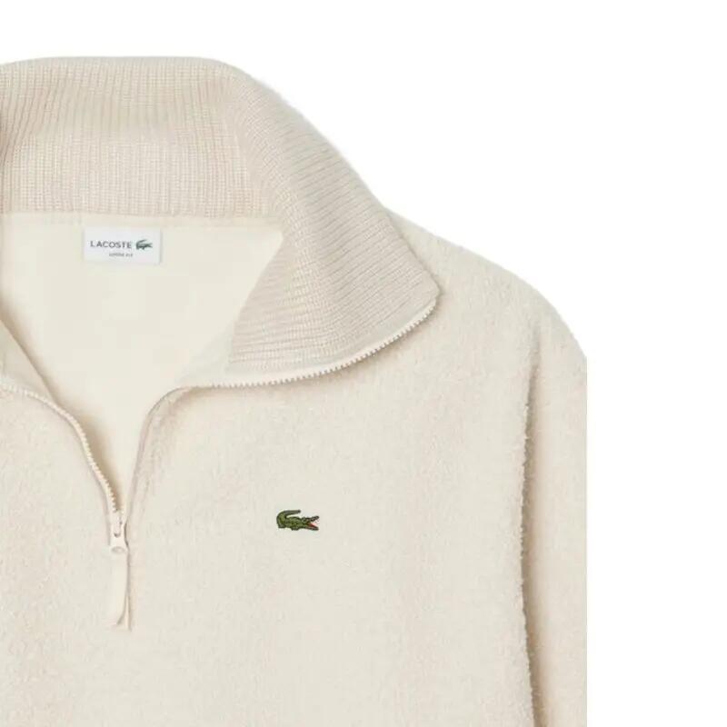 Sudadera Polar Beige Lacoste de Cuello Alto con Media Cremallera Laponie Cálida 4/5