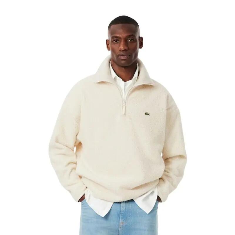 Sudadera Polar Beige Lacoste de Cuello Alto con Media Cremallera Laponie Cálida 2/5