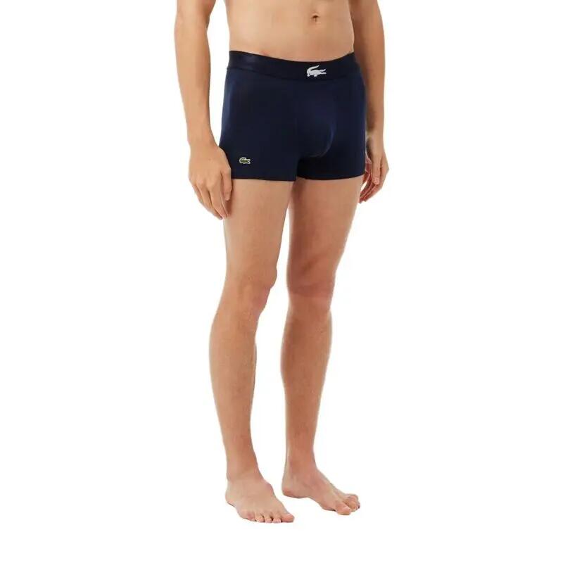 Pack 3 Calzoncillos Lacoste Stretch Cotton Logo Verde Blanco Azul Marino Cómodo 2/5