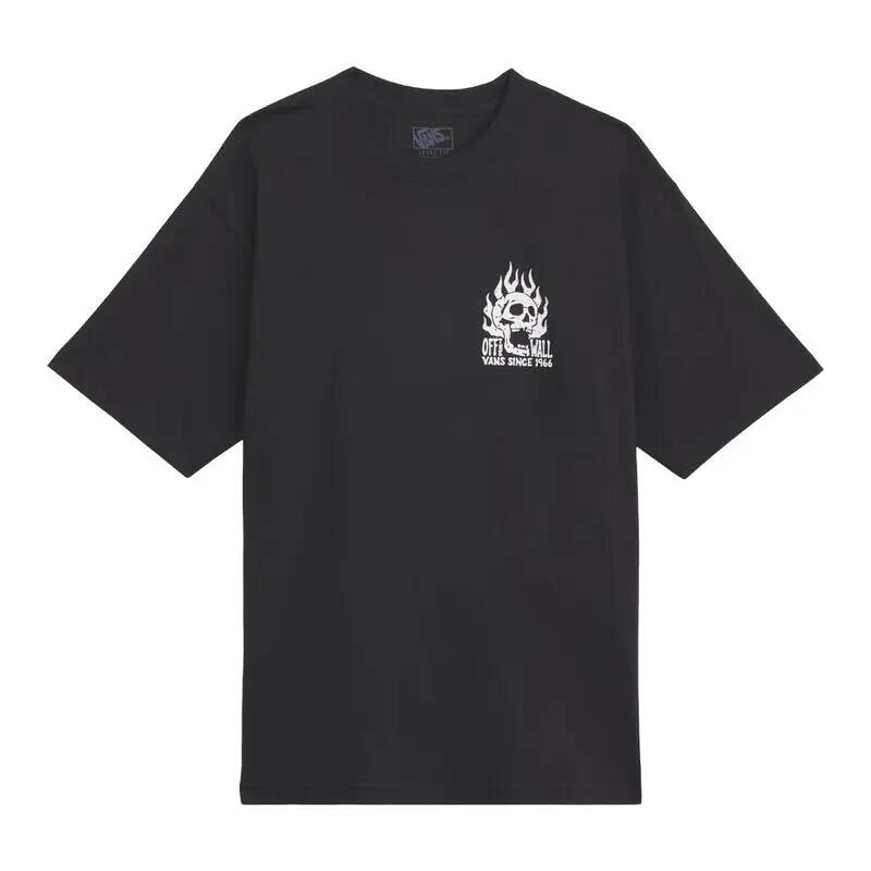 Camiseta Negra Vans Off The Wall Fever T-Shirt Black de Corte Holgado y Estilo 2/5