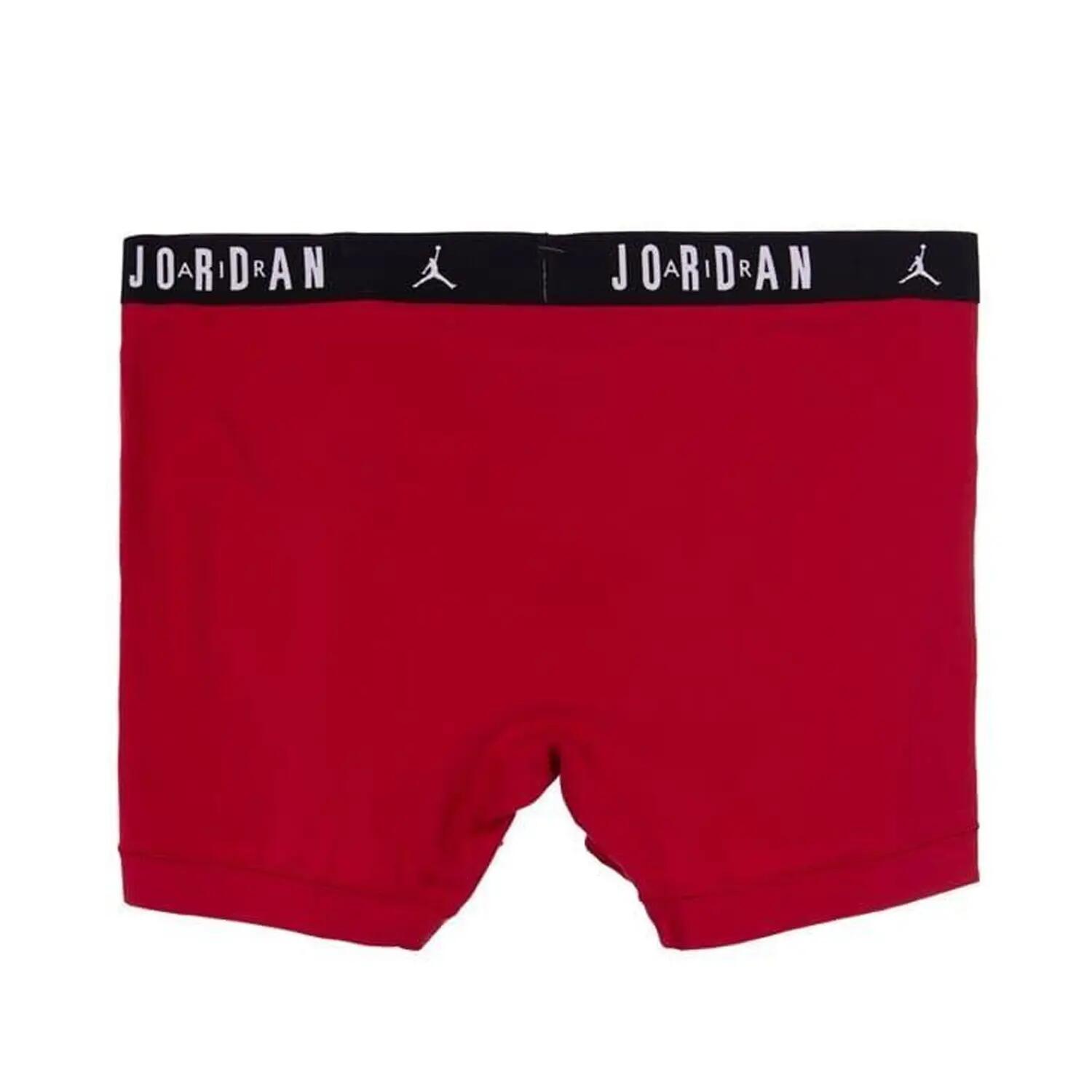 Air Jordanslips van katoenmix voor heren (set van 3) (Rood, Zwart) 3/3