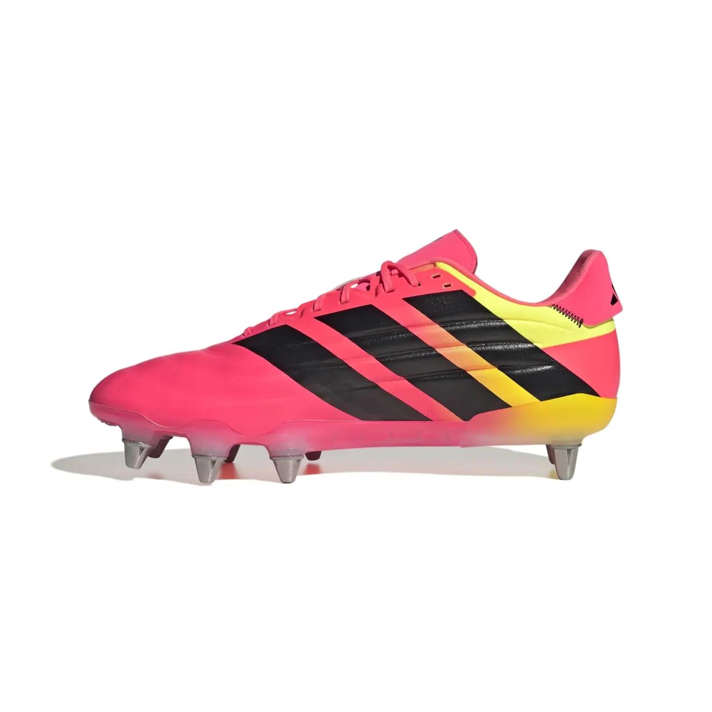 Crampons de rugby Adidas Kakari RS SG Rose et jaune 3/7