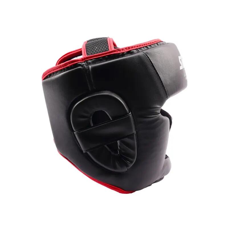 Capacete de boxe infantil StormCloud Lynx, preto/vermelho, tamanho júnior M 5/7