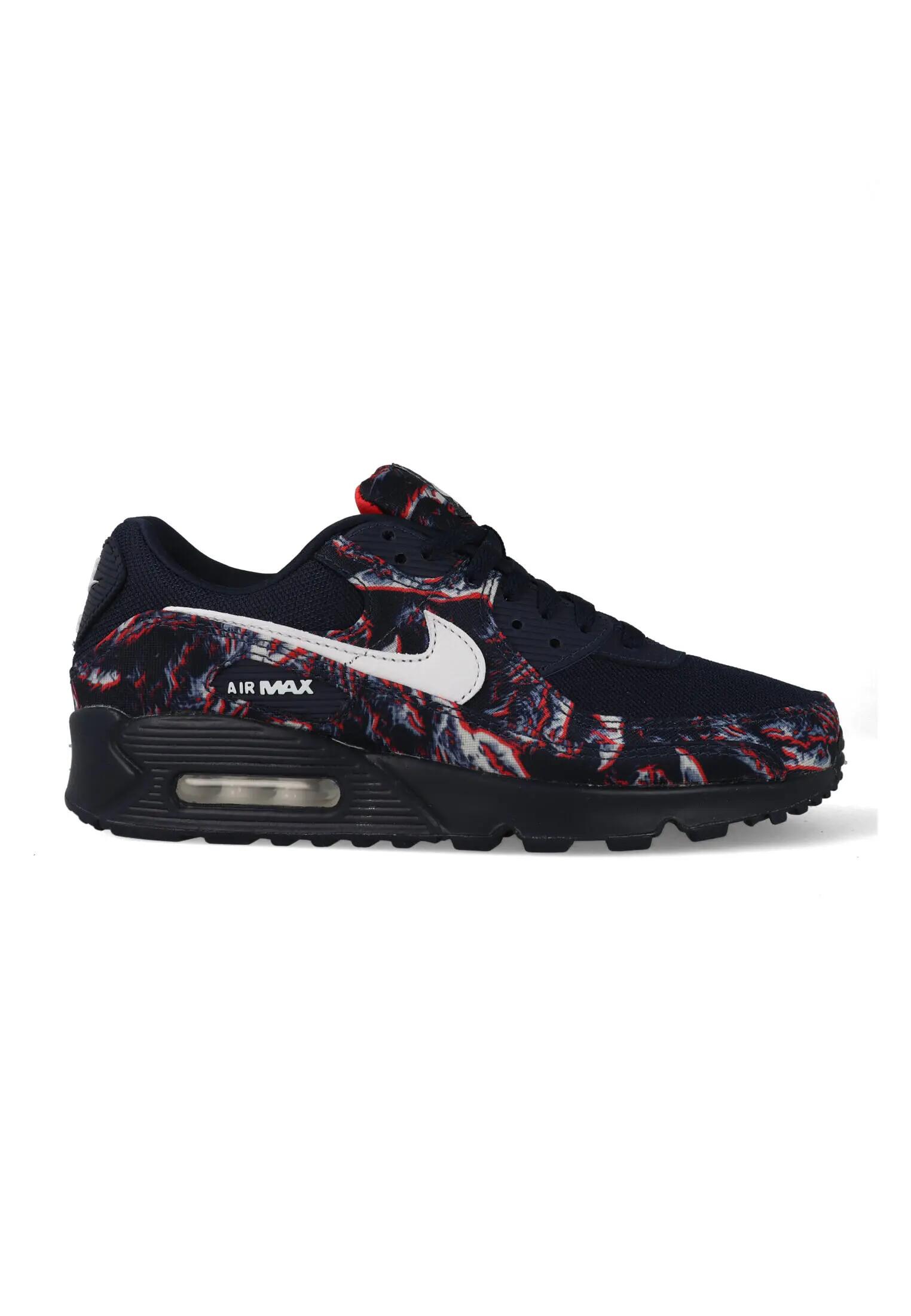 Nike Air Max 90 "Printed Canvas" Donkerblauw-44
