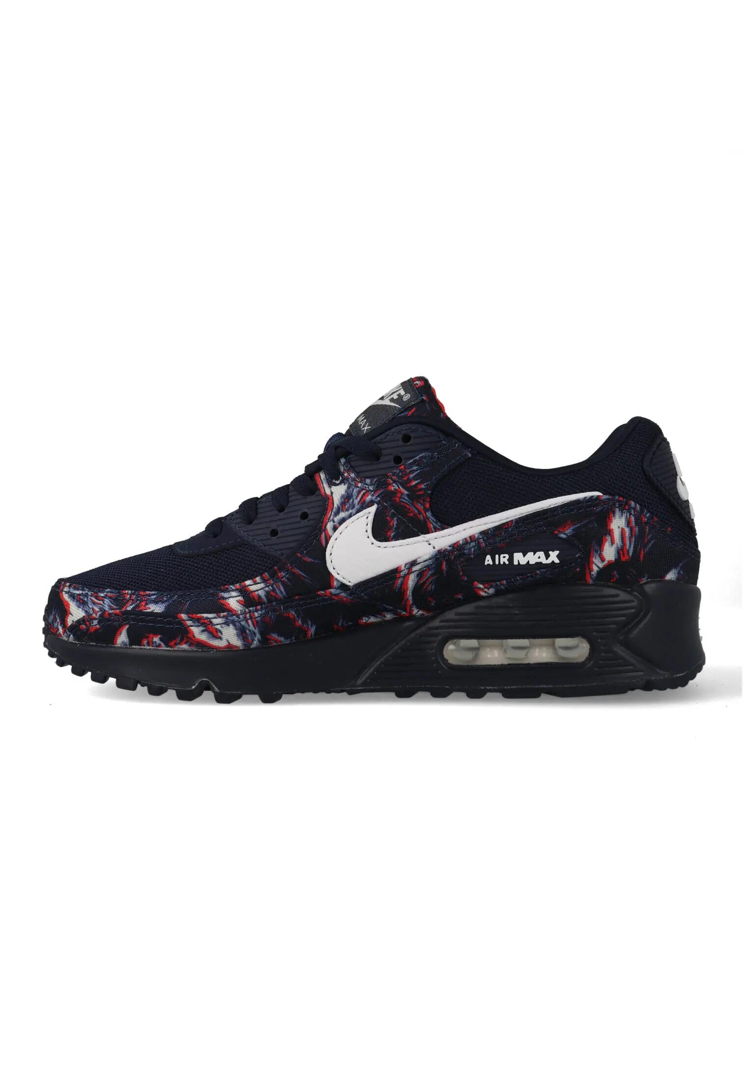 Nike Air Max 90 "Printed Canvas" Donkerblauw-42 2/5