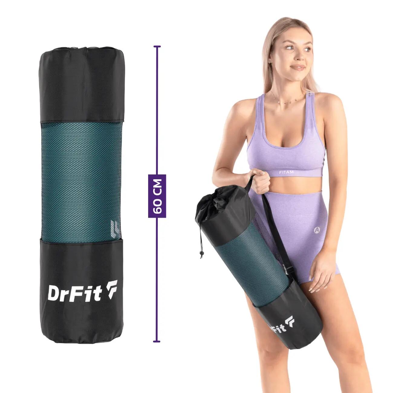 Mata do ćwiczeń jogi gimnastyczna gruba mata NBR treningowa fitness DrFit 3/5