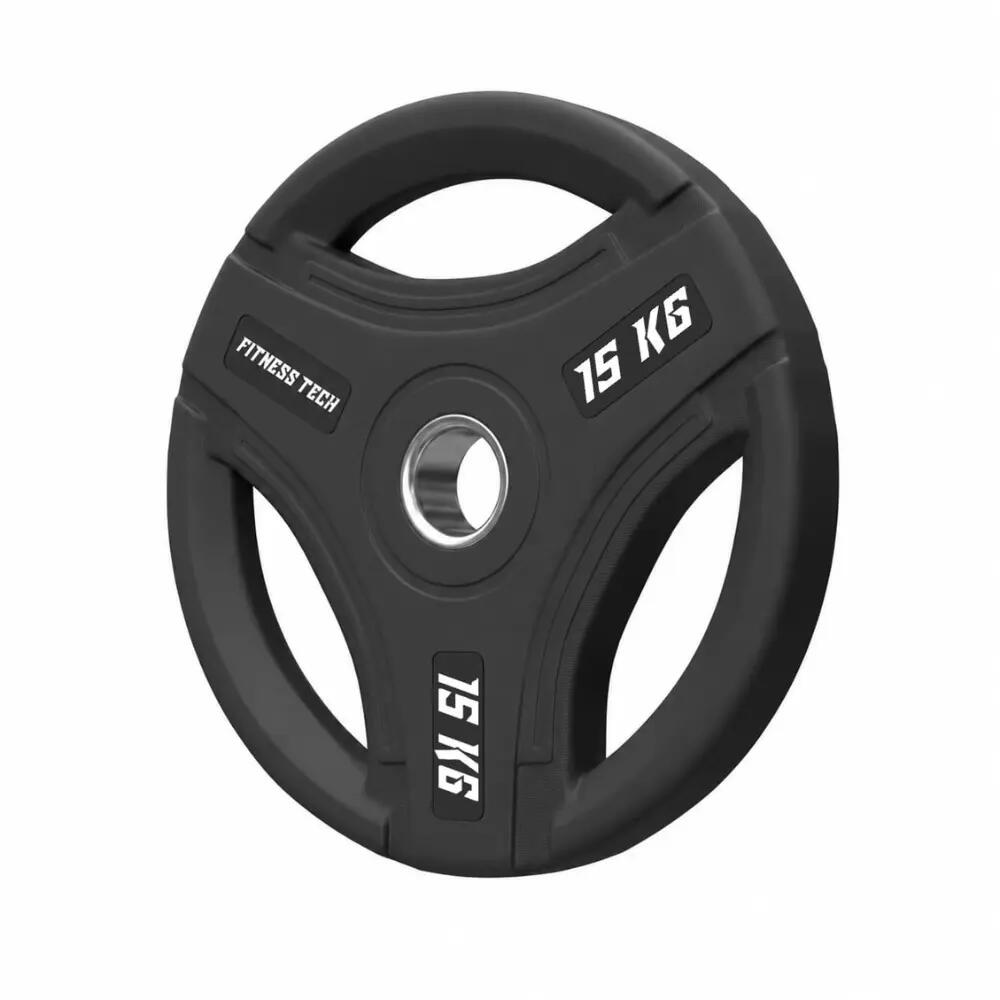 Set 105 kg Discos Olímpicos Goma Virgen Triple Agarre Premium 5/6