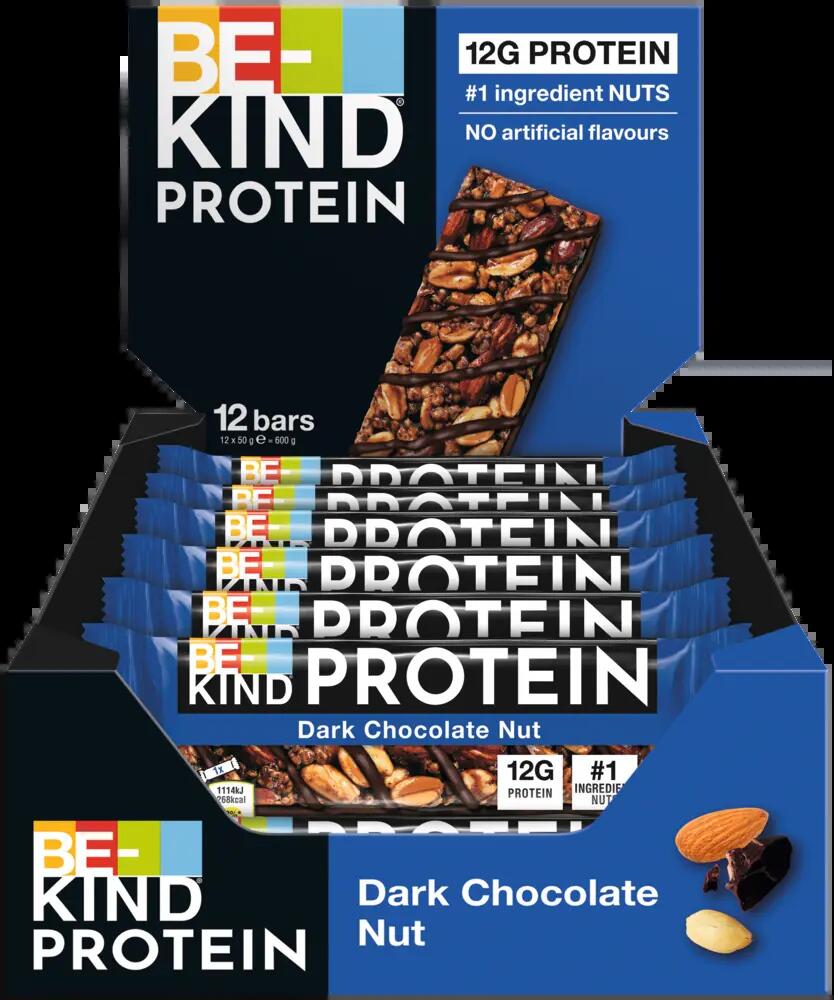 BE-KIND Protein Dark Chocolate Nut 6x12x50g Nussriegel für unterwegs & Training 2/3