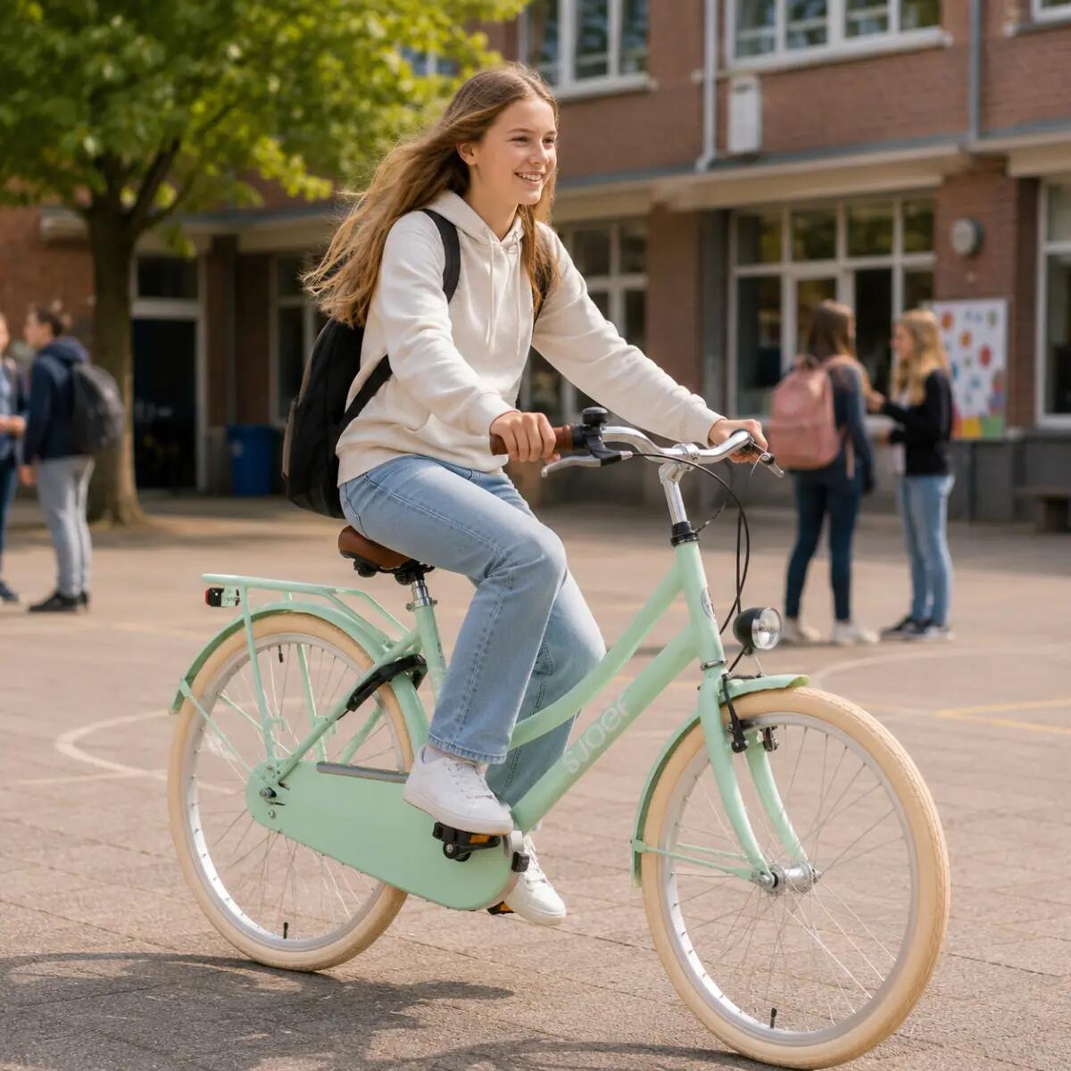 City Meisjesfiets 26 inch - Kinderfiets 10-14 jaar - Fiets & Verlichting – Groen 3/11