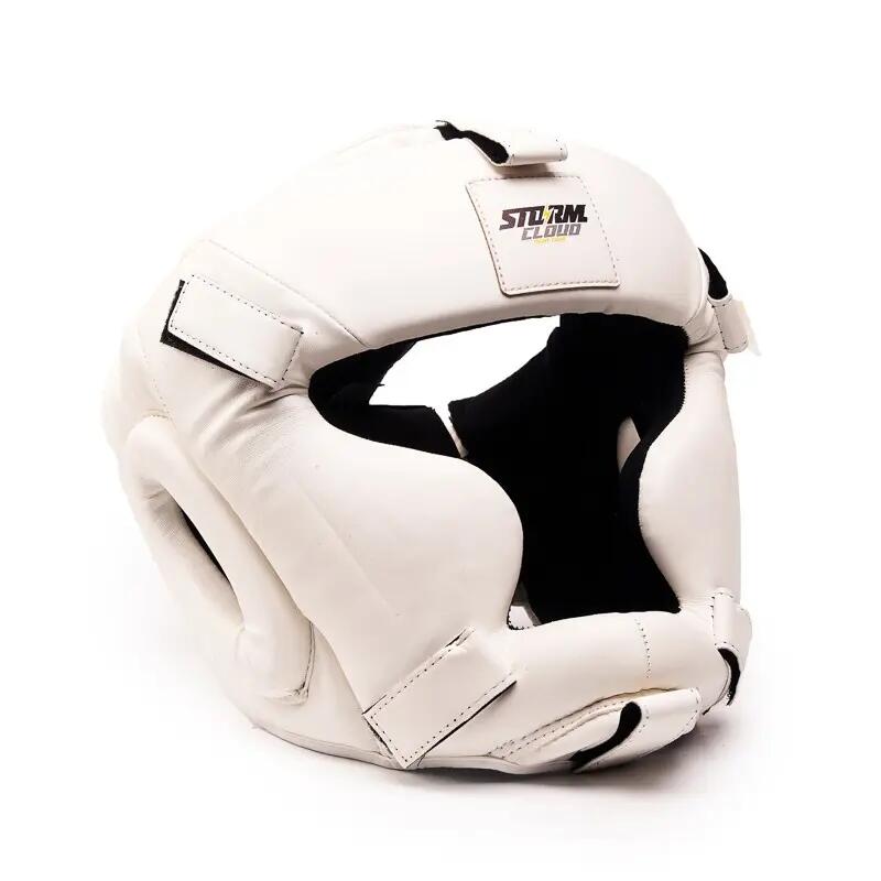 Casco de boxeo StormCloud HG1 con rejilla, blanco, talla grande 7/7