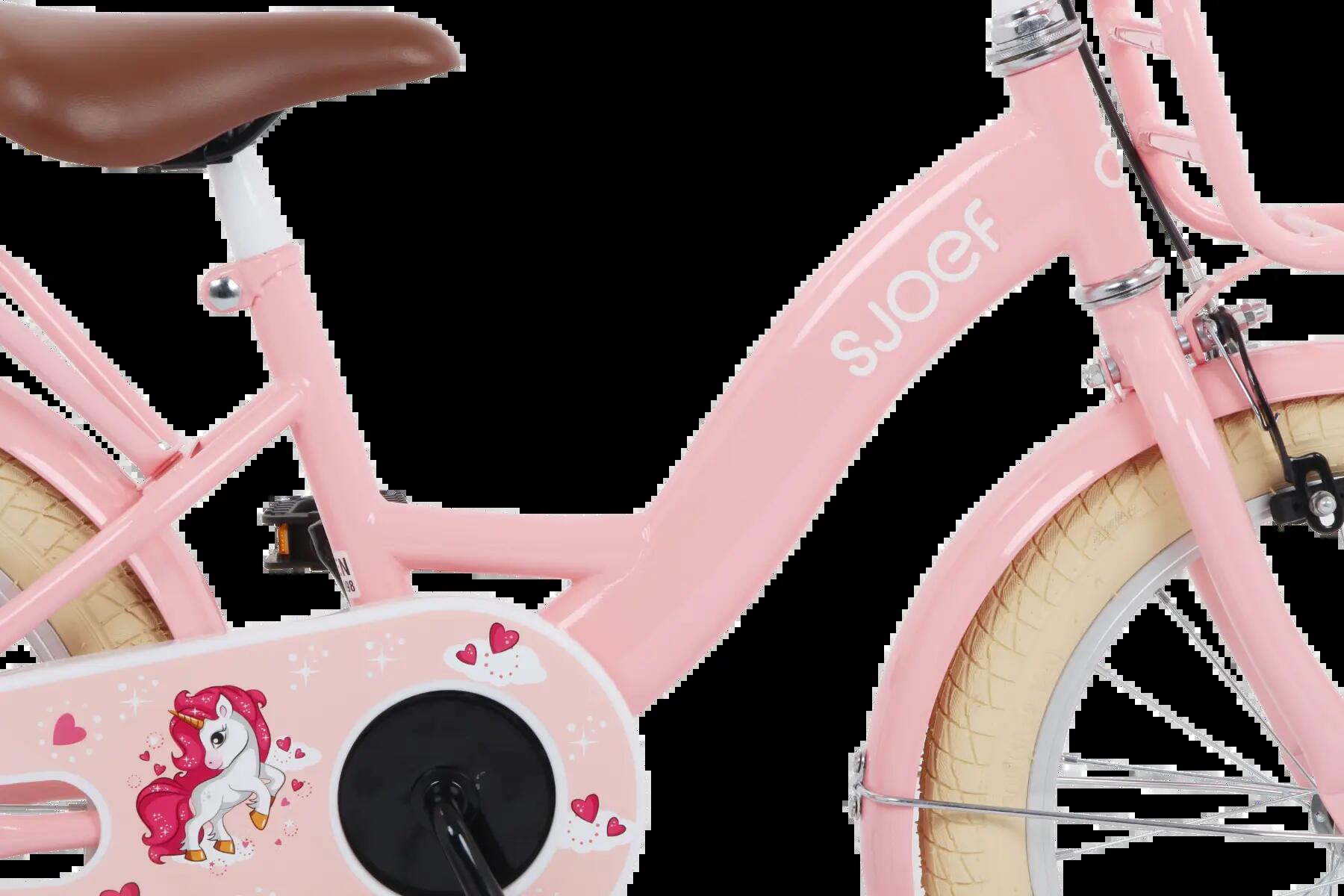 SJOEF Classic Meisjesfiets 16 inch - 4-6 Jaar - Unicorn - Roze 7/7