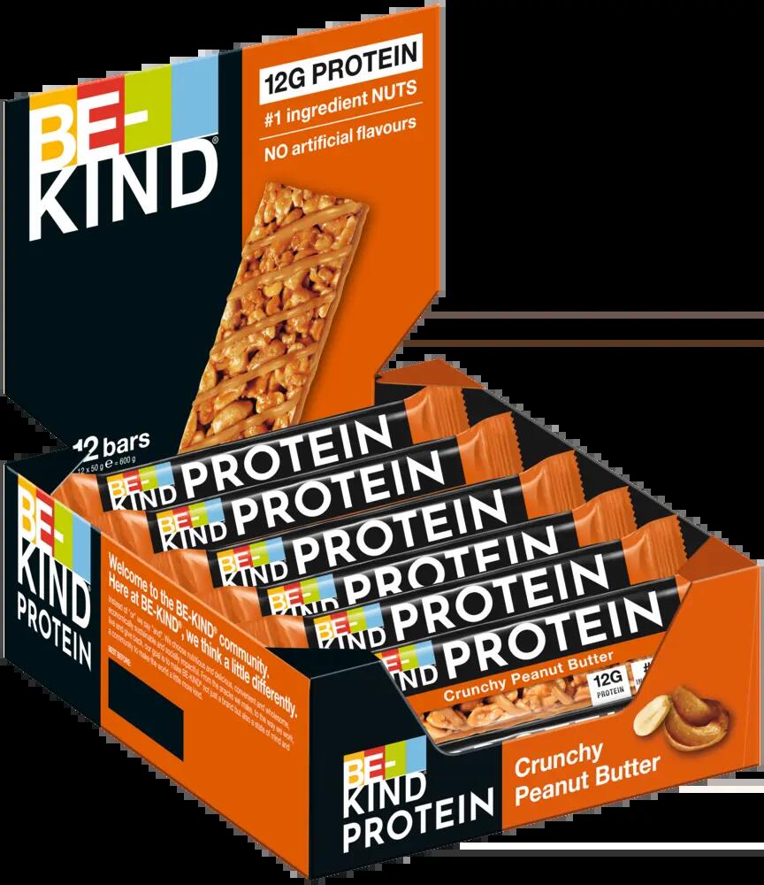 BE-KIND Protein Crunchy Peanut Butter 6x12x50g Riegel für unterwegs & Training 2/3