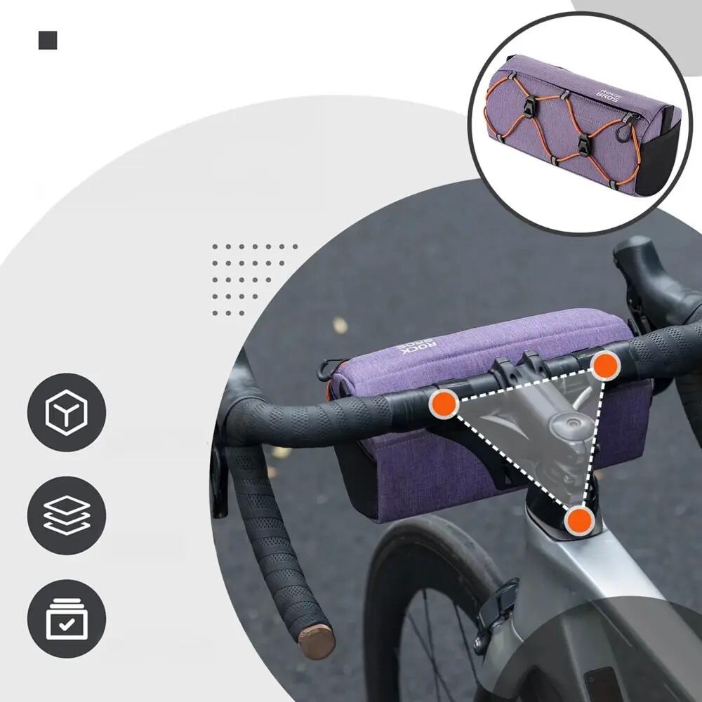 Bolsa de guidão para bicicleta com alça de ombro ROCKBROS 3/5