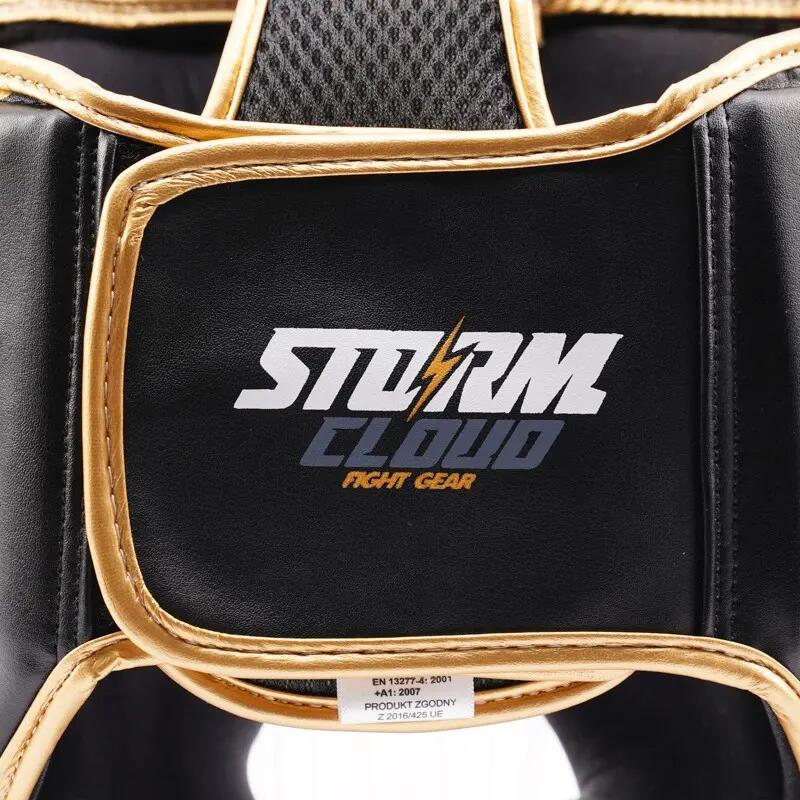 Capacete de boxe infantil StormCloud Lynx, preto/dourado, tamanho Júnior P 7/7