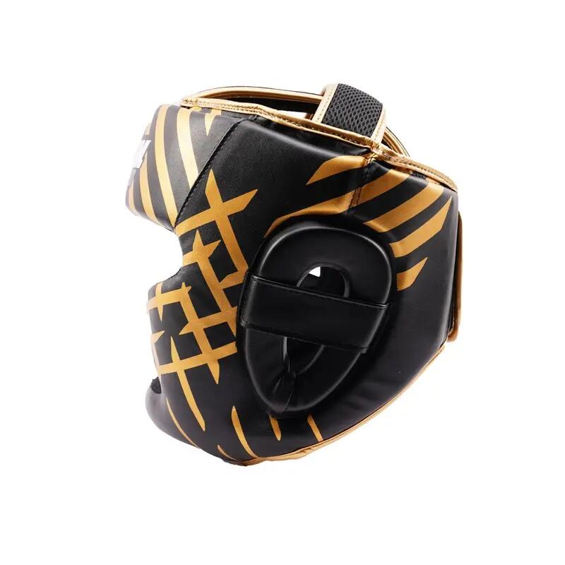 Capacete de boxe infantil StormCloud Lynx, preto/dourado, tamanho Júnior P 5/7