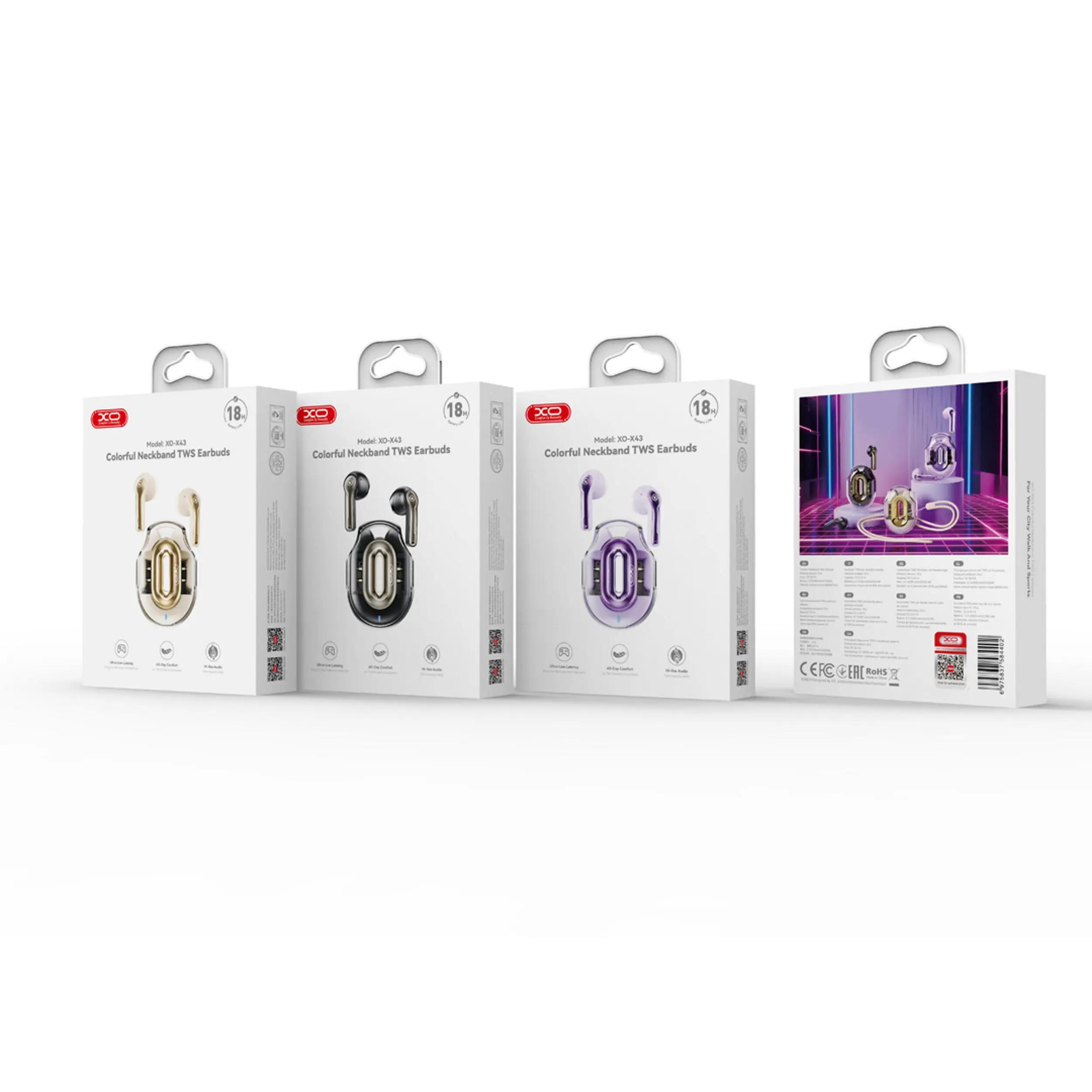 Auriculares Bluetooth XO X43 TWS Bege 8/8