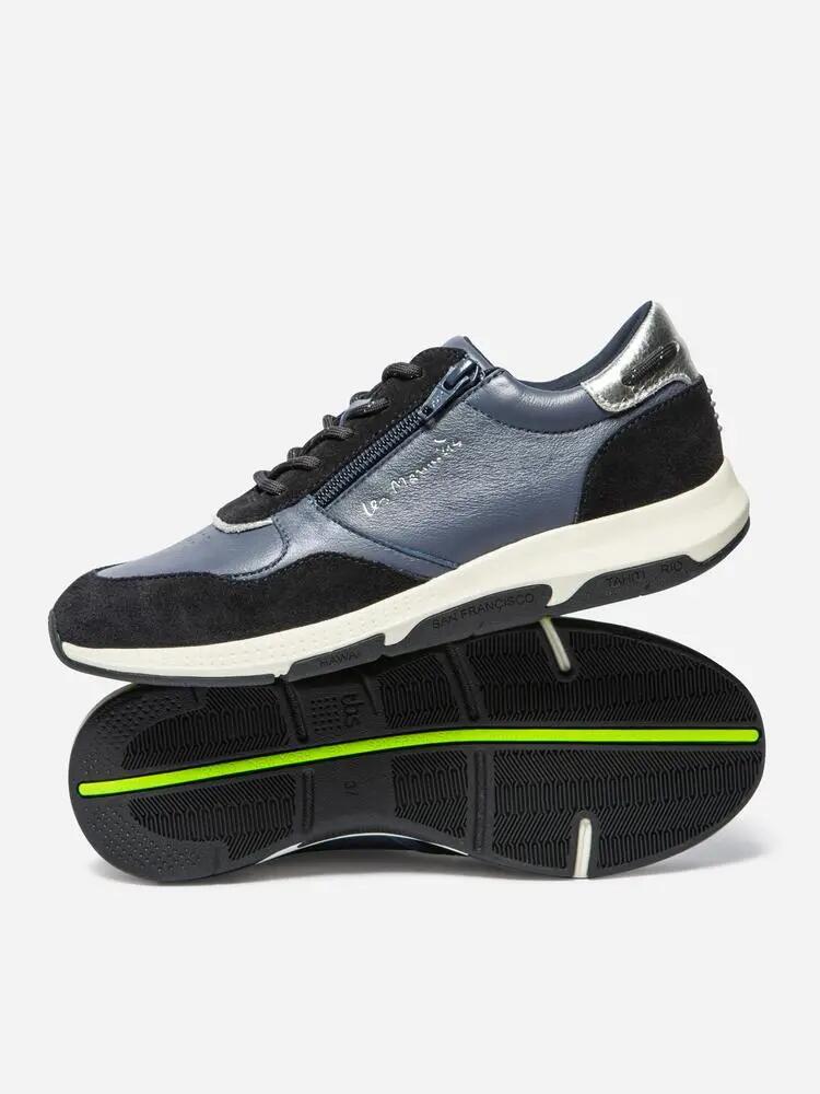 Chaussures - course - femme - lacets et zip - jazazip - bleu 4/5