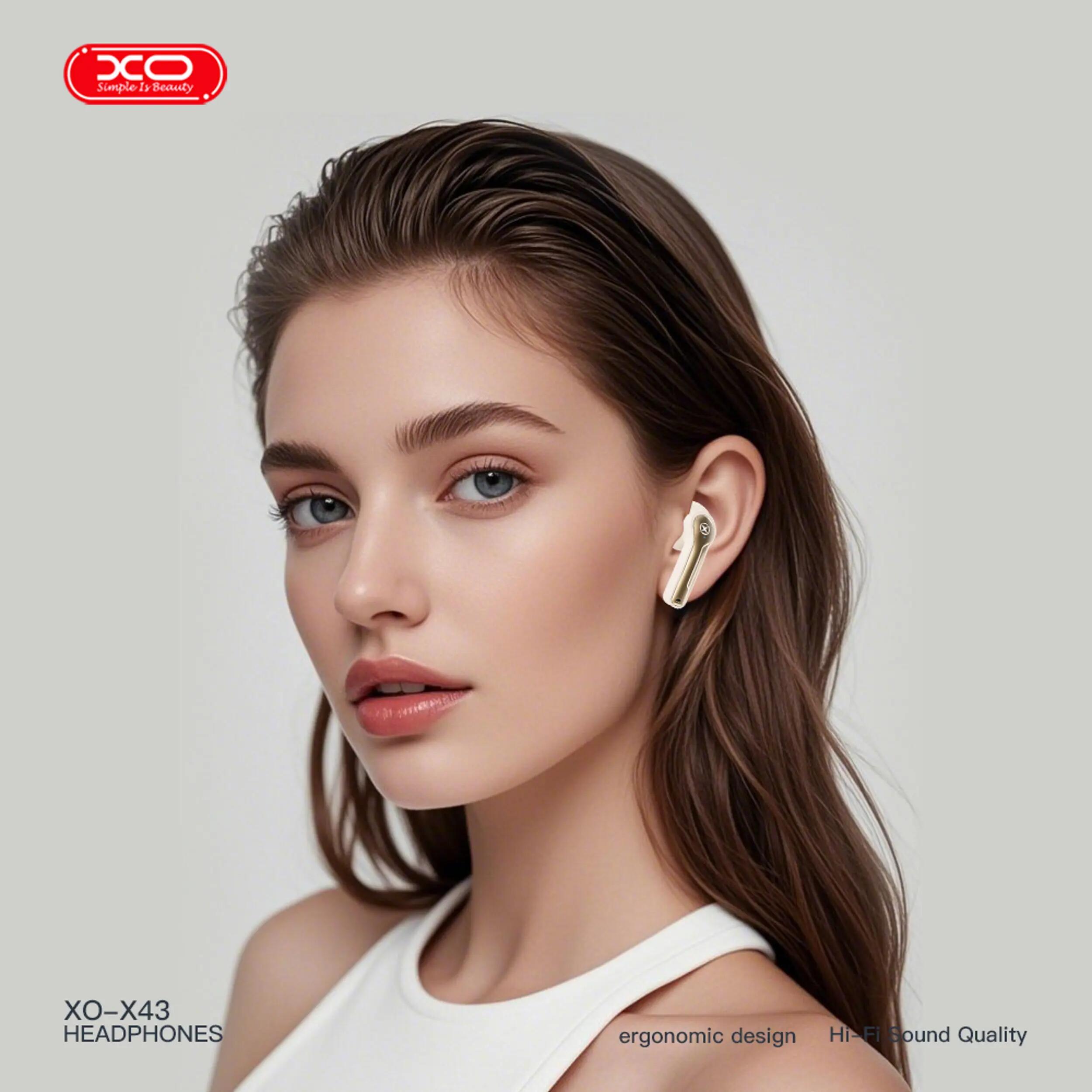 Auriculares Bluetooth XO X43 TWS Bege 5/8