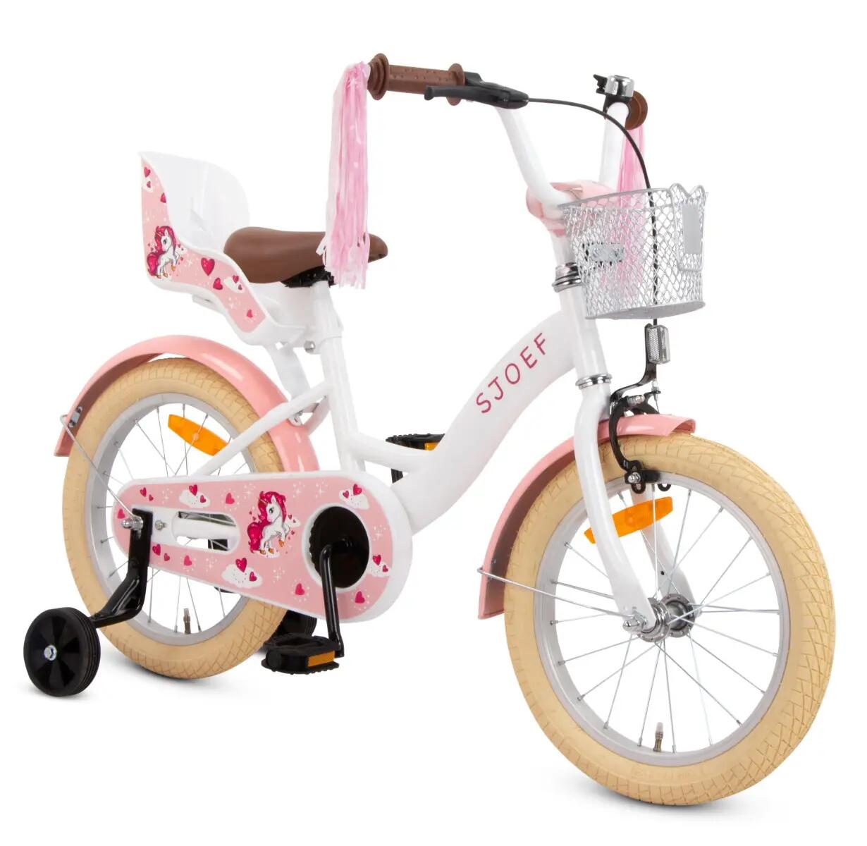 SJOEF Dolly Meisjesfiets 16 inch - 4-6 Jaar - Unicorn - Wit 7/7