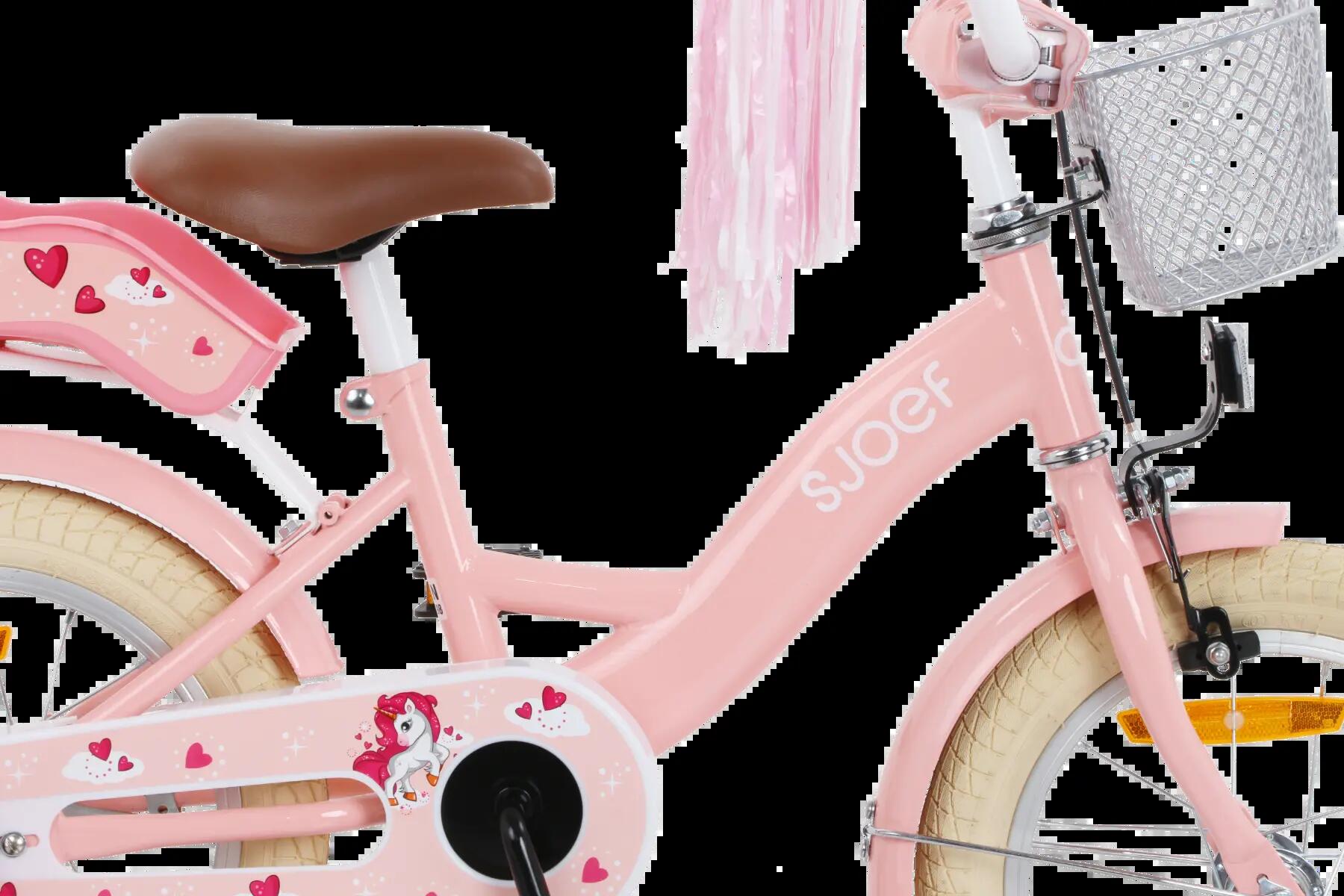 SJOEF Dolly Meisjesfiets 14 inch - 3-5 jaar - Unicorn - Roze 7/7