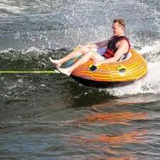 Bouée tractée Connelly Big O 1 – bouée gonflable 1 personne pour bateau – orange 4/5