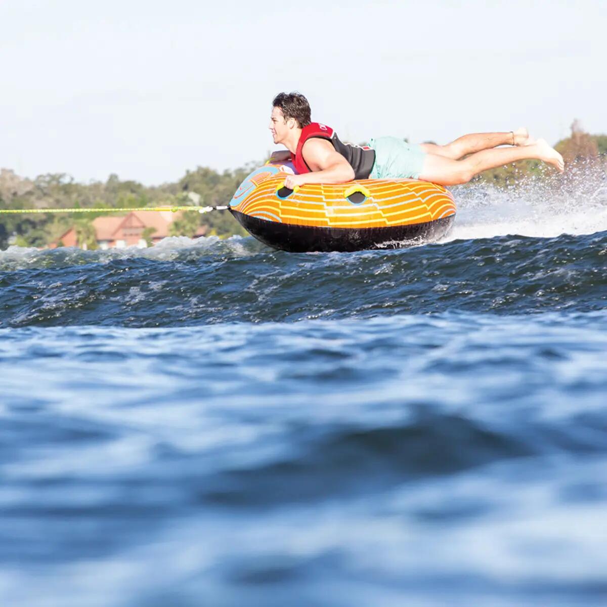Bouée tractée Connelly Big O 1 – bouée gonflable 1 personne pour bateau – orange 3/5