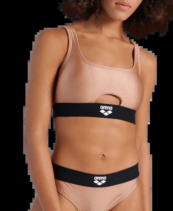 Strój kąpielowy damski dwuczęściowy bikini na basen sportowy Arena Logo Tape 3/7