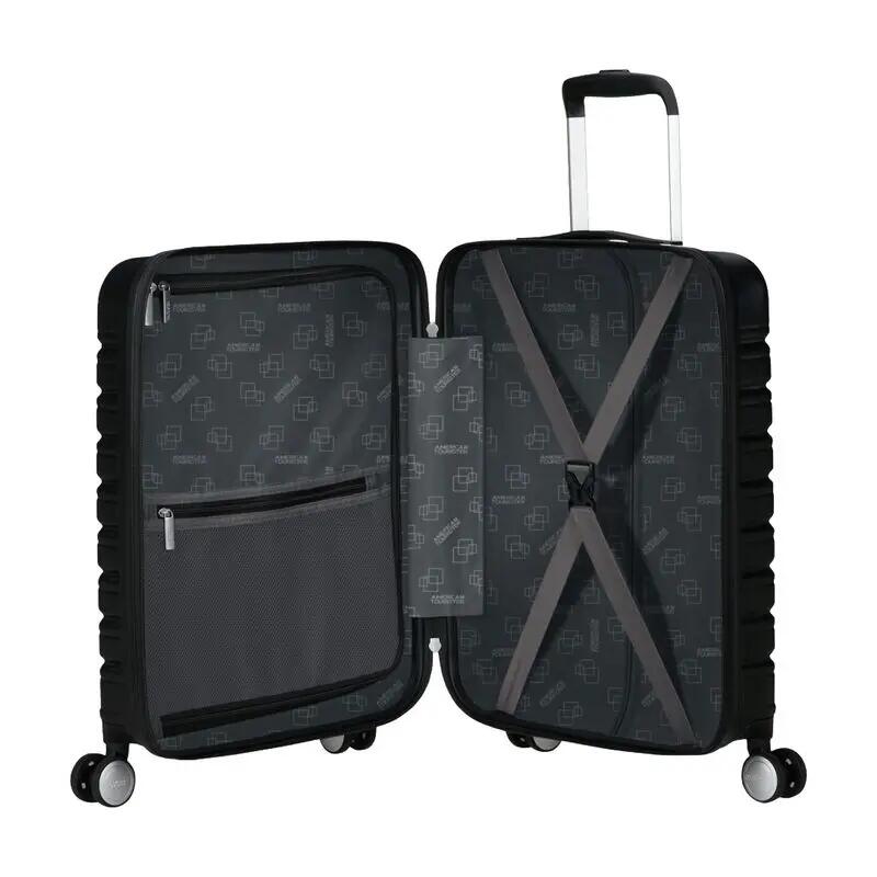 Maleta Negra American Tourister Flashline 55cm Easy Access Shadow Black Ligera 3/5