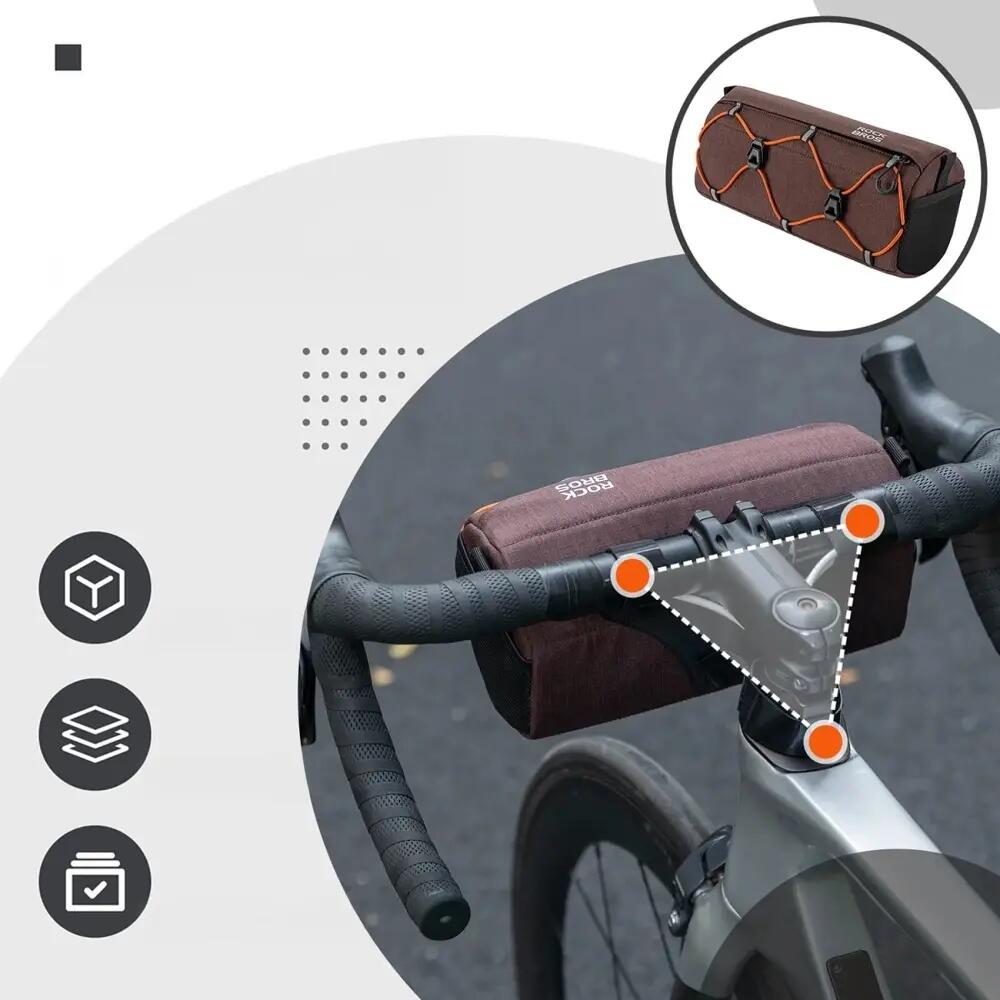 Bolsa de guidão para bicicleta com alça de ombro ROCKBROS 3/5