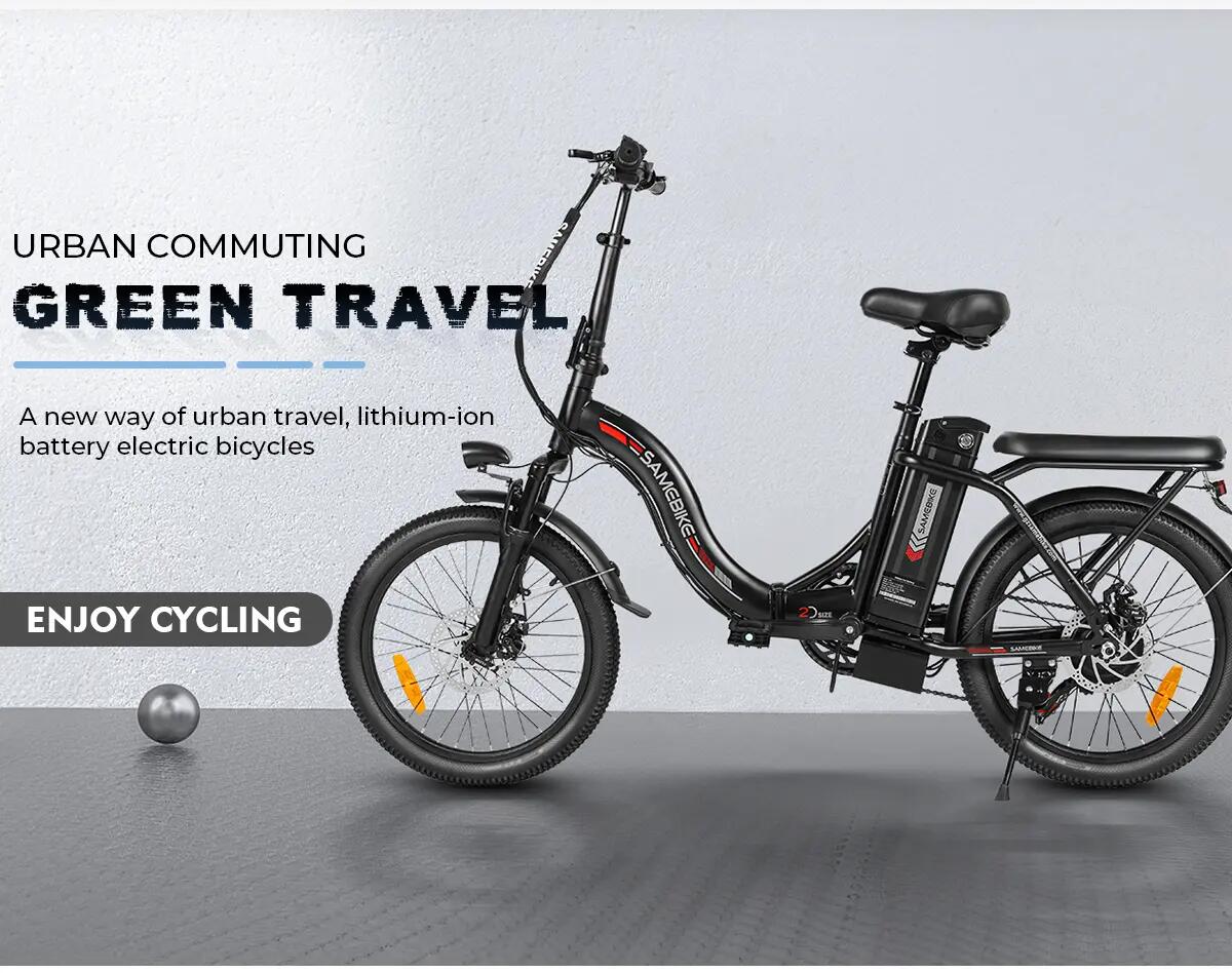 Bicicleta eléctrica plegable adulto SAMEBIKE CY20 36V 12Ah pantalla LCD color 11/15