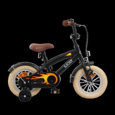 Sjoef cruise jongensfiets 12 inch - mat zwart